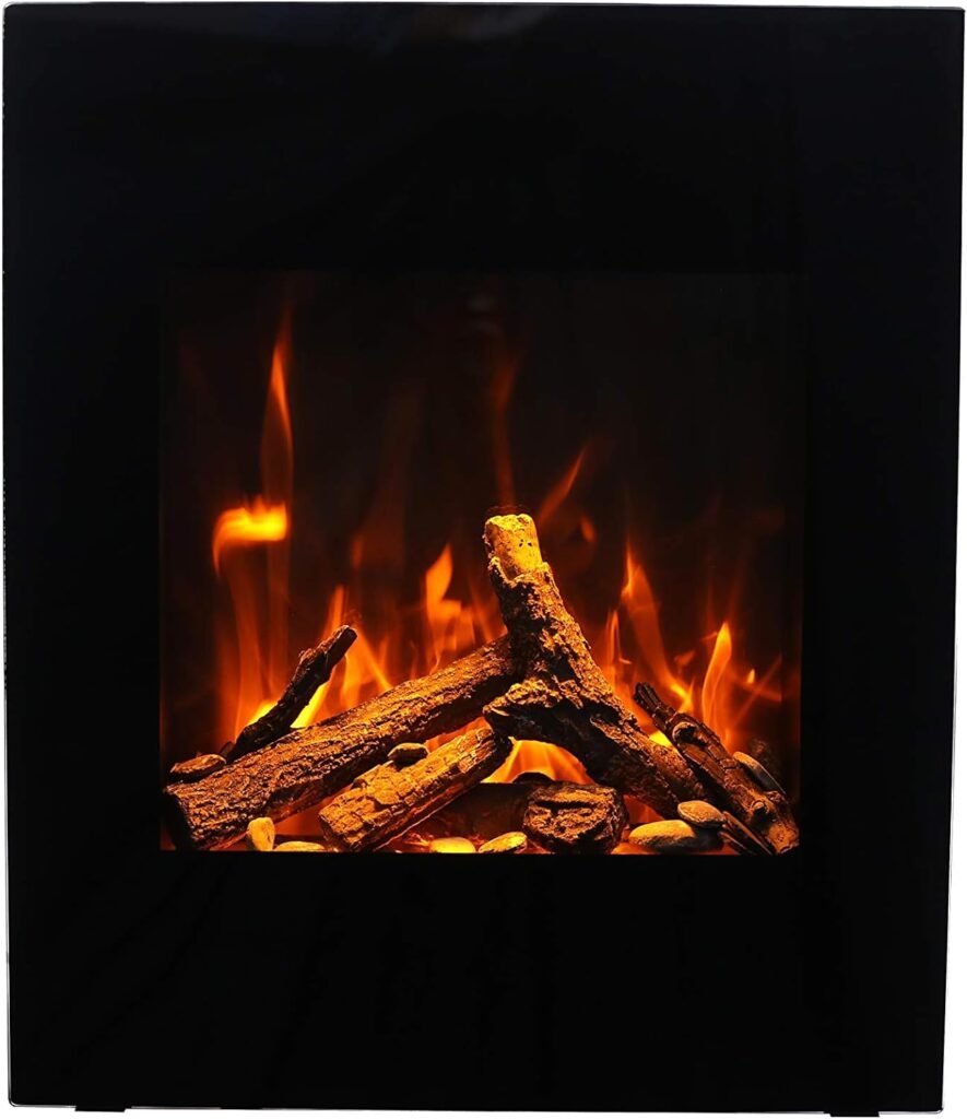 Amantii Zero Clearance Series Built-In Electric Fireplace (WM-BI-2428-VLR-BG), 18-Inch