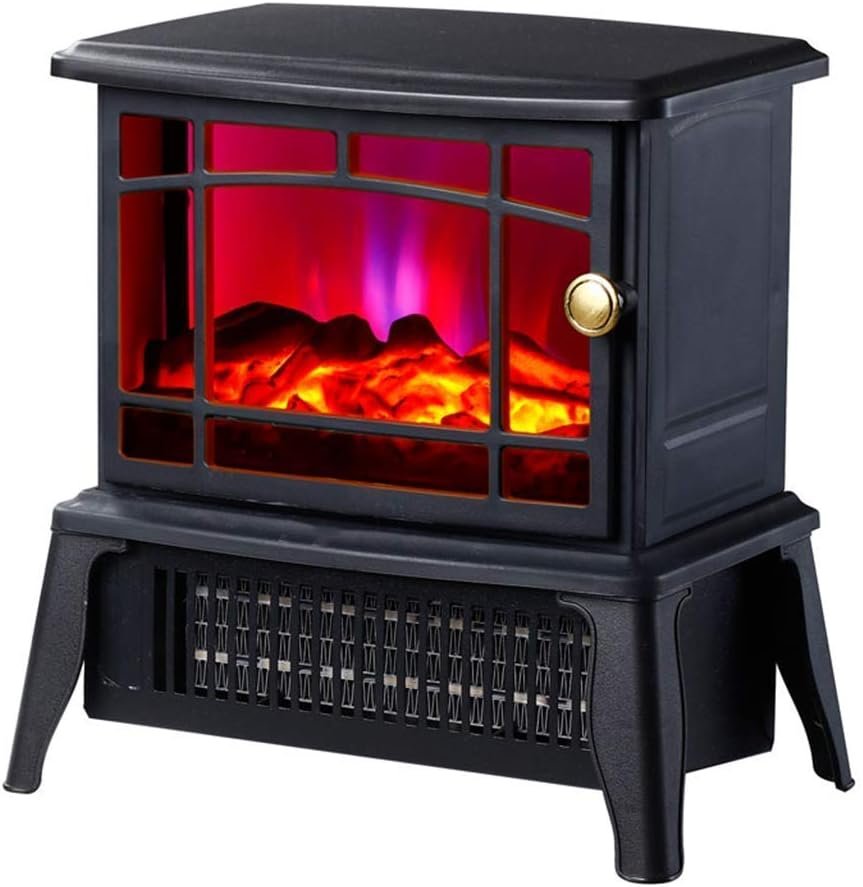 Electric Fireplace, Retro Electronic Fireplace Heater Electronic Simulation Flame Mini Table Heater Decoration (B) (B)