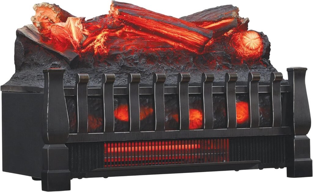 Duraflame Electric Fireplace Insert, Infrared Fireplace Heater with Realistic Ember Bed, Log Heater for 400 Square Feet Room