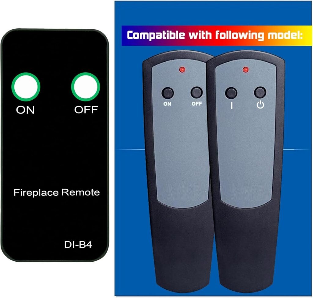 Replacement for Dimplex Fireplace Heater Remote Control 3000370500RP DF2608 NBDF2608 DF2622SS DF2622BLK